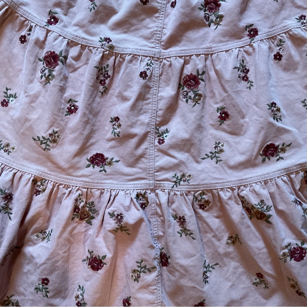 Free People Blush Pink Floral Tiered Maxi Skirt - Picture 11 of 16